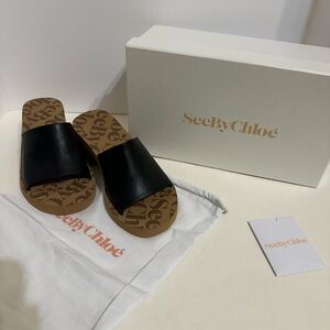 See By Chloe Tan and Black Sandals